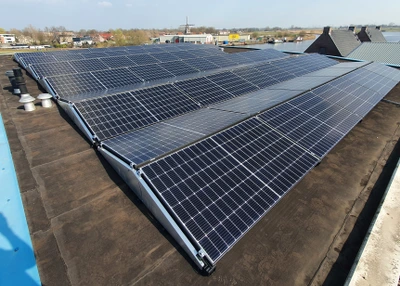 zonnepanelen op plat dak